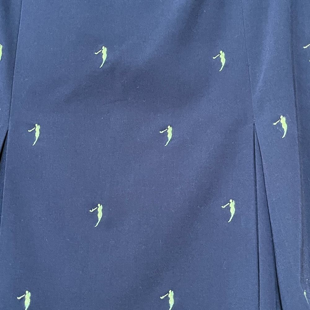 EP Pro Golf Skort Womens 10 Navy Embroidered Golfer Pleated Athletic Skirt